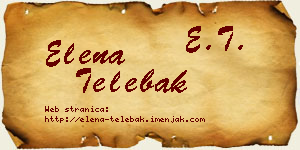 Elena Telebak vizit kartica